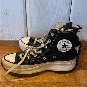 Converse Black and White Platform High-Tops